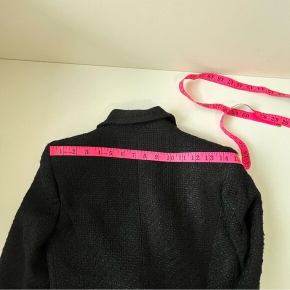 Zara Black Tweed Double-Breasted Blazer - Picture 11 of 12